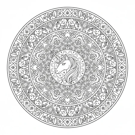 Unicorn Mandala #18