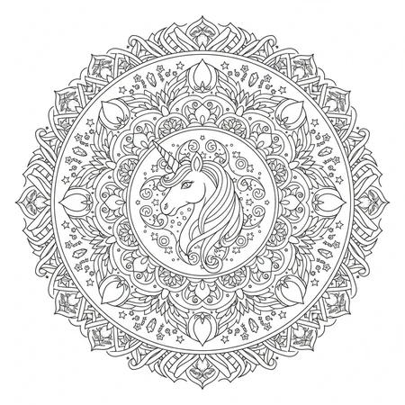 Unicorn Mandala #16