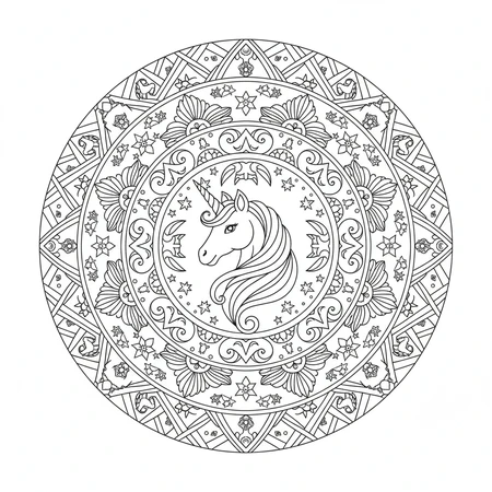 Mandala Licorne #13