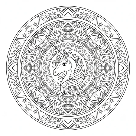 Mandala Licorne #4