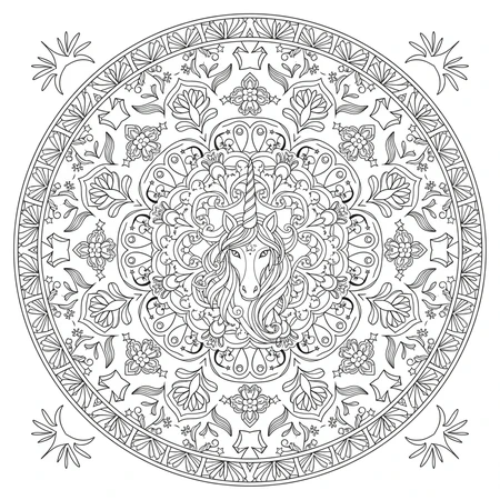 Unicorn Mandala #15