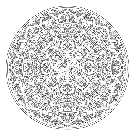Mandala Licorne #2