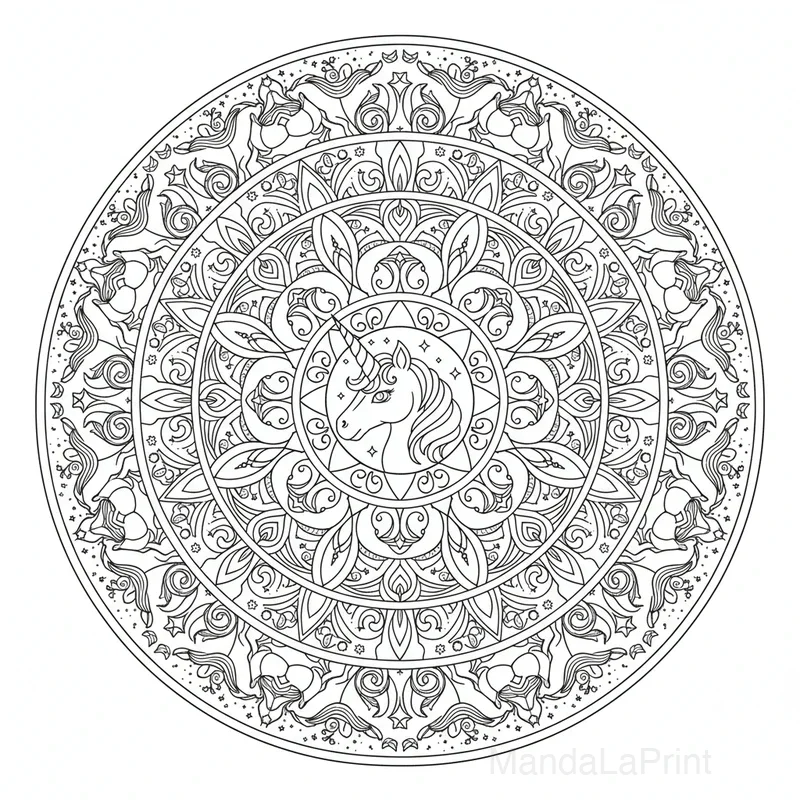 Einhorn Mandala #2