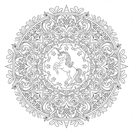Unicorn Mandala #17