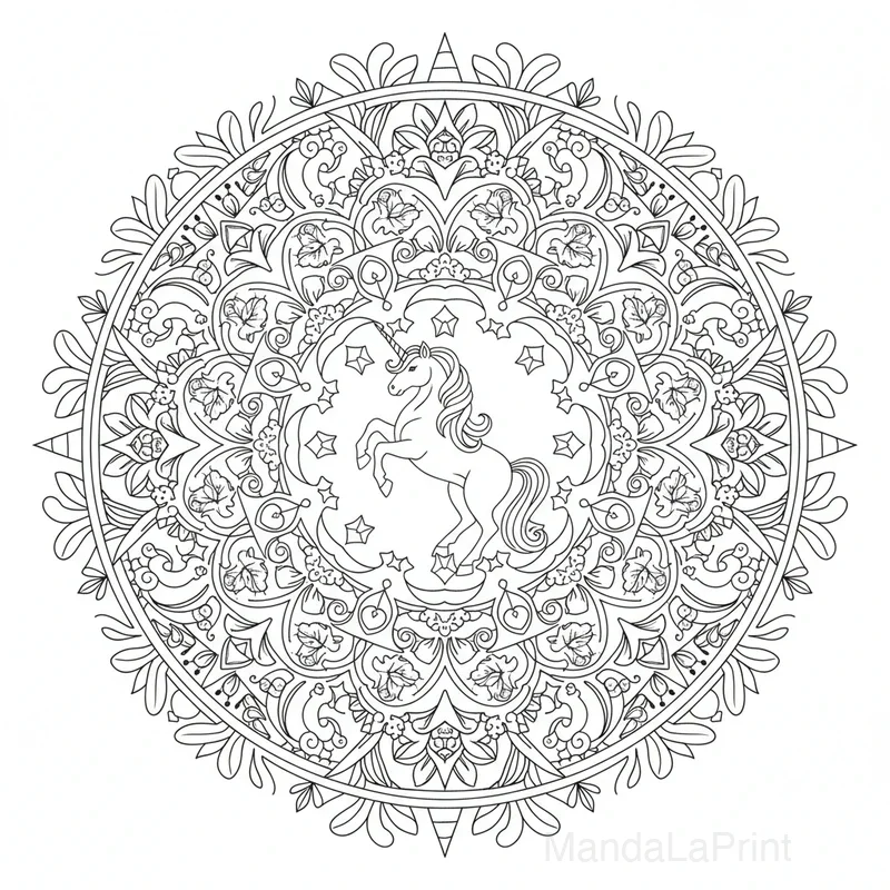 Unicorn Mandala #17