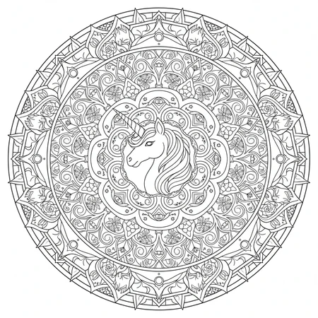 Mandala Licorne #3