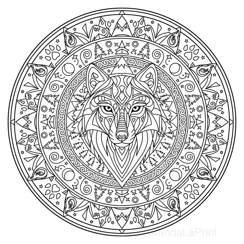Lobo Mandala #18
