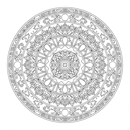 Mandala Loup #4