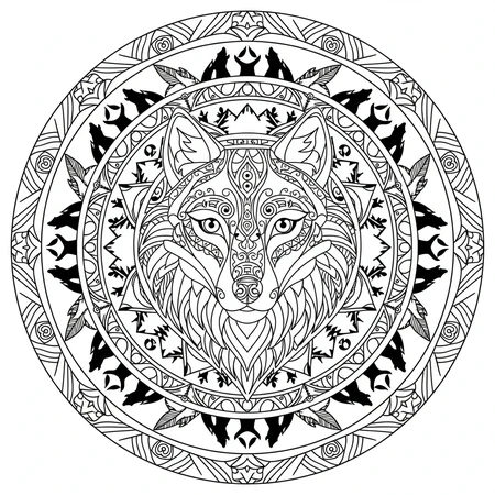 Mandala Loup #2