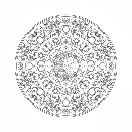 Mandala Lune #10