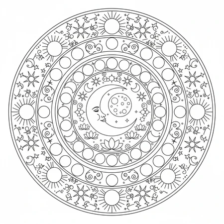 Mandala Lune #6