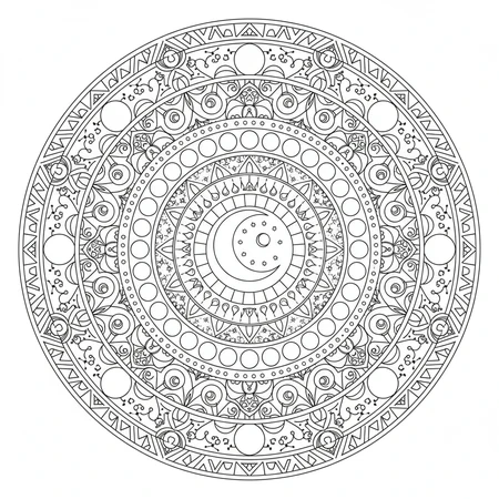 Mandala Lune #9