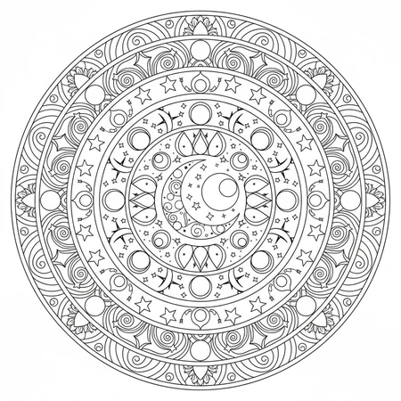 Mandala Lune #5