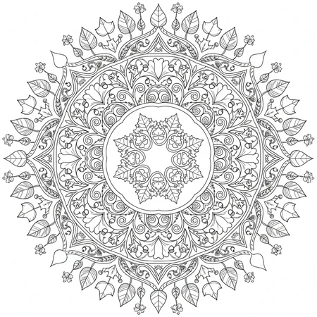 Mandala Feuilles d'Automne #30