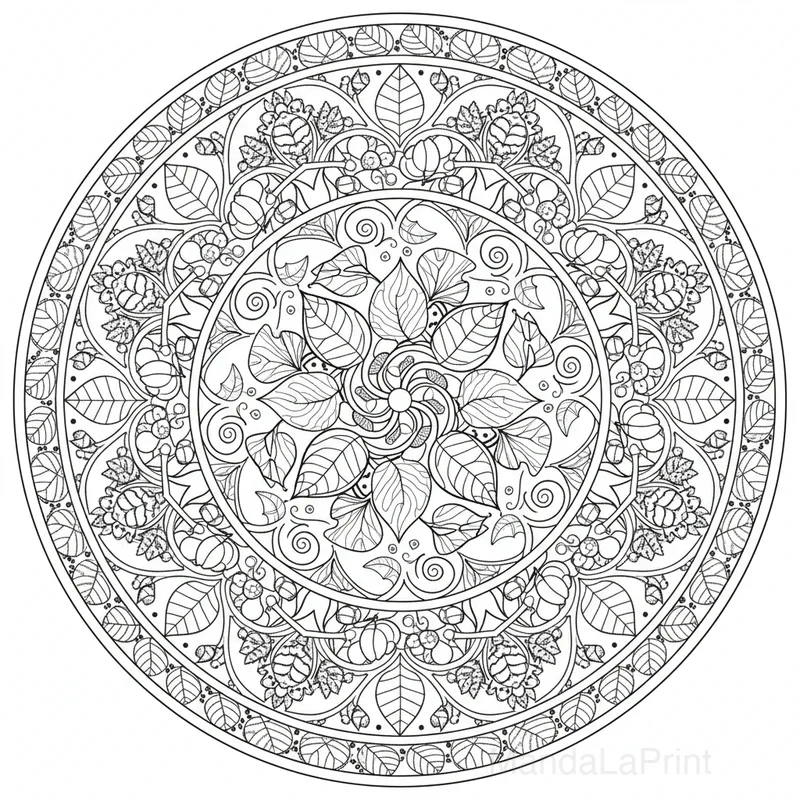 Autumn Leaves Mandala #18