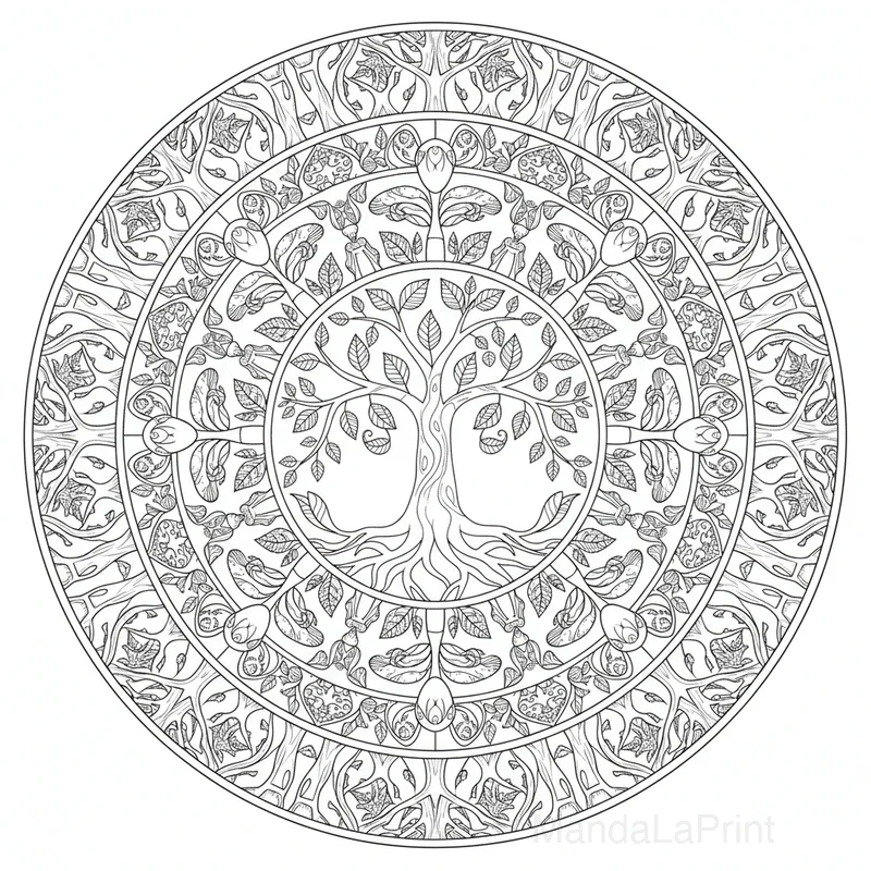 Enchanté Forêt Mandala #20