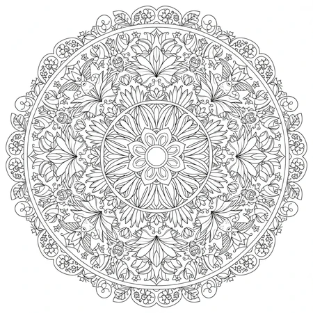 Mandala Jardin aux Oiseaux #27