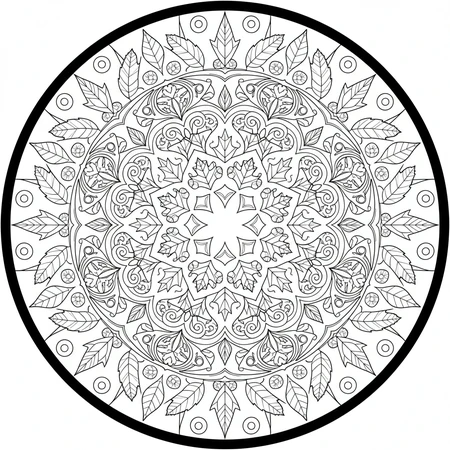 Mandala Feuilles d'Automne #23