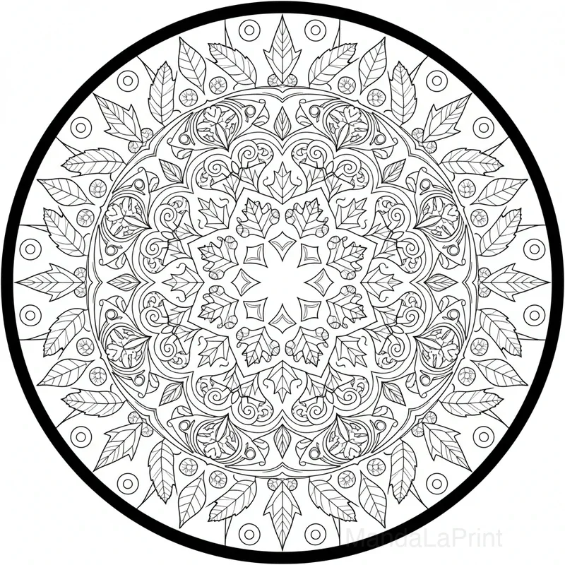 Mandala Feuilles d'Automne #23