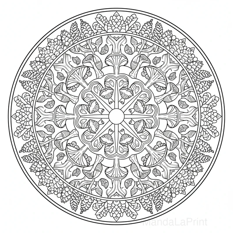 Enchanté Forêt Mandala #3