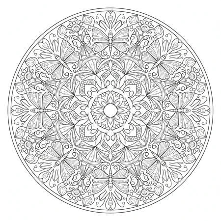 Mandala Éléments Naturels #5