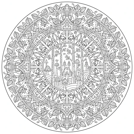 Coloriage Mandala Océan #14