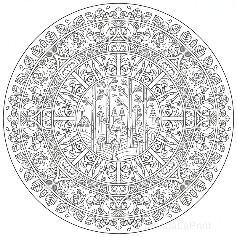 Coloriage Mandala Océan #14