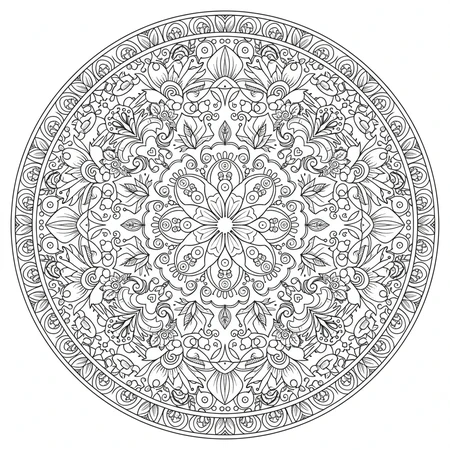 Coloriage Mandala Océan #8