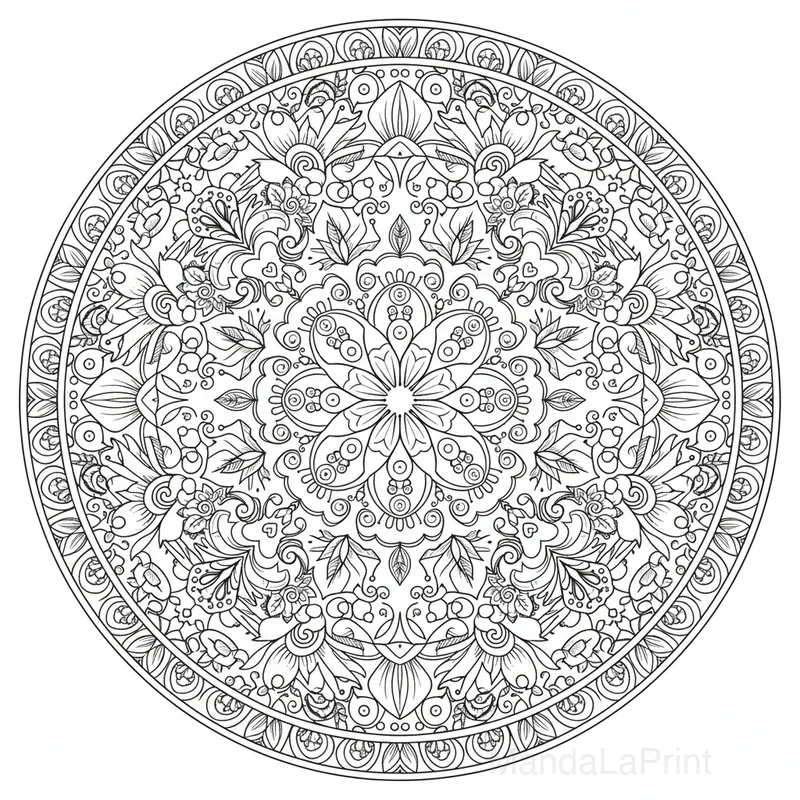 Coloriage Mandala Océan #8