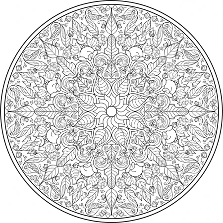 Mandala Feuilles d'Automne #19