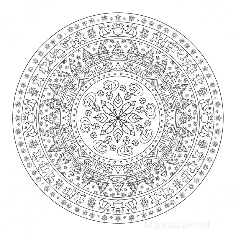 Navidad Mandala #16