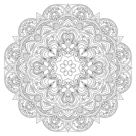 Coloriage Mandala Zentangle #3