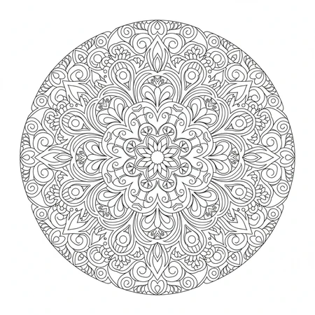 Mandala Courbes Organiques #30