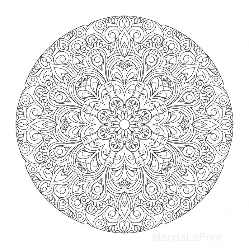 Mandala Courbes Organiques #30
