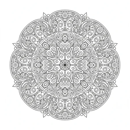 Mandala Paisley Orné #22