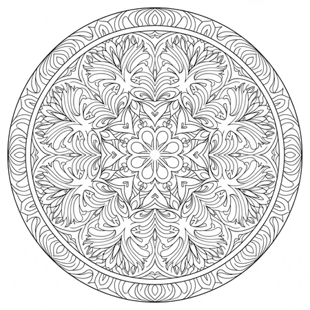 Coloriage Mandala Zentangle #5