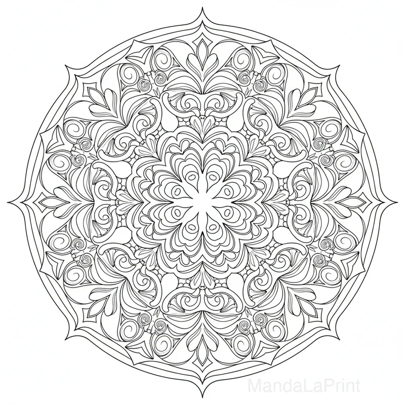 Art Nouveau Mandala #19