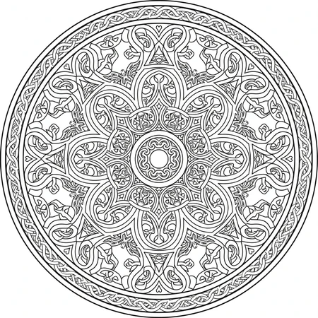 Coloriage Mandala Zentangle #14