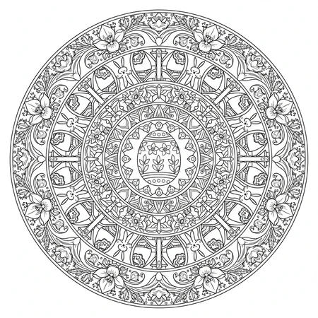 Mandala Pâques #14