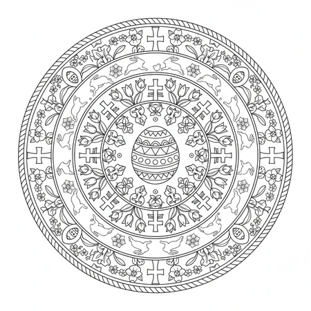 Mandala Pâques #16