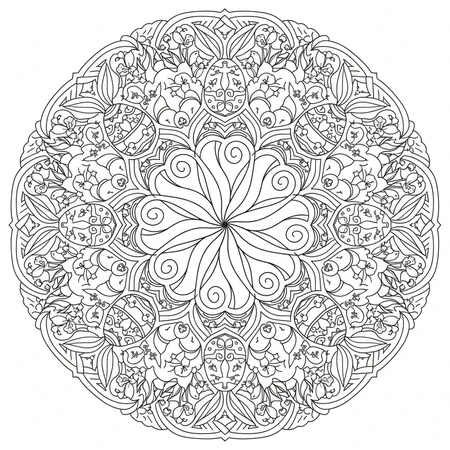 Mandala Pâques #10