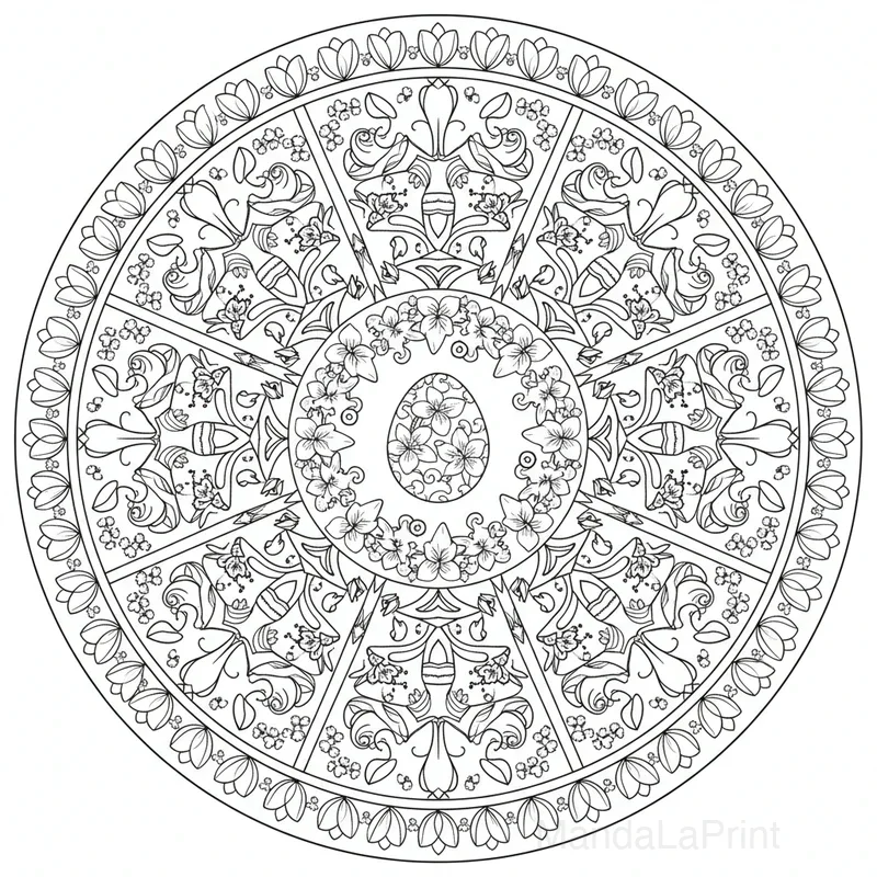 Mandala Pâques #8