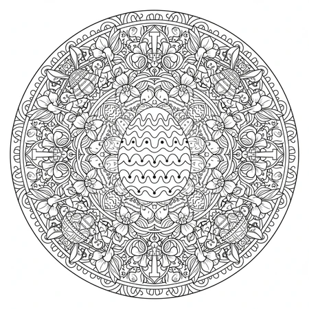 Mandala Pâques #7