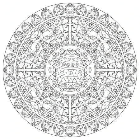 Mandala Pâques #4