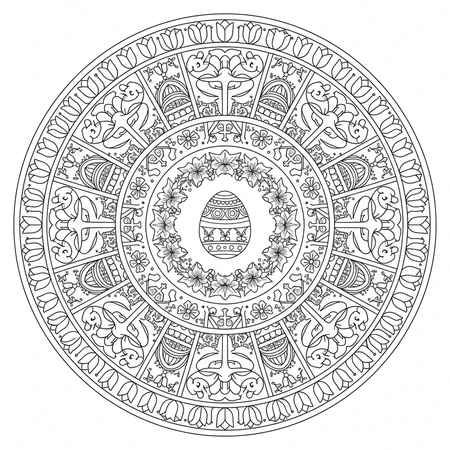 Mandala Pâques #19