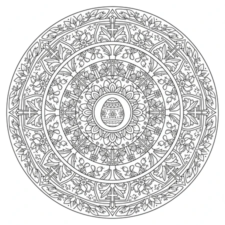 Mandala Pâques #12