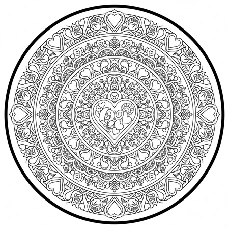 Mandala Saint-Valentin #7