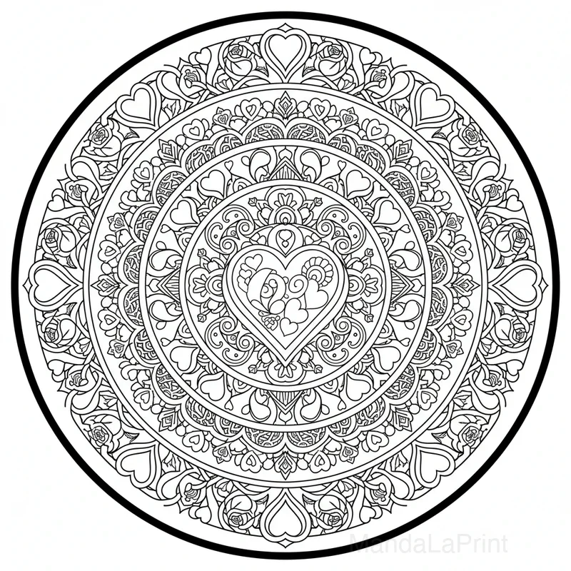 Saint-Valentin Mandala #7