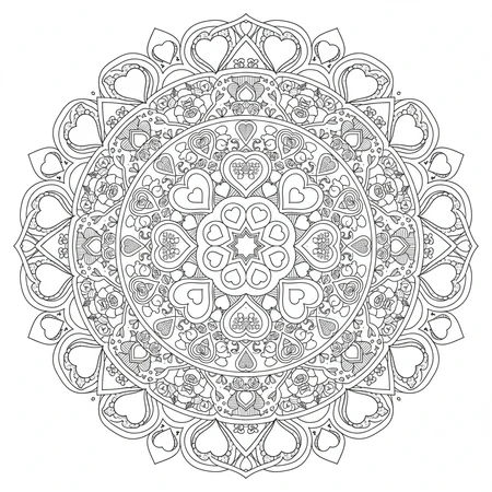 Mandala Saint-Valentin #2