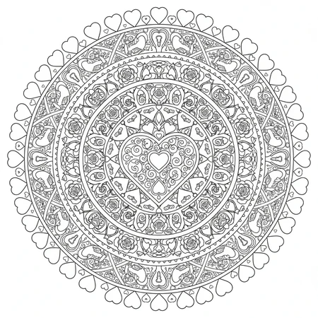 Mandala Saint-Valentin #15